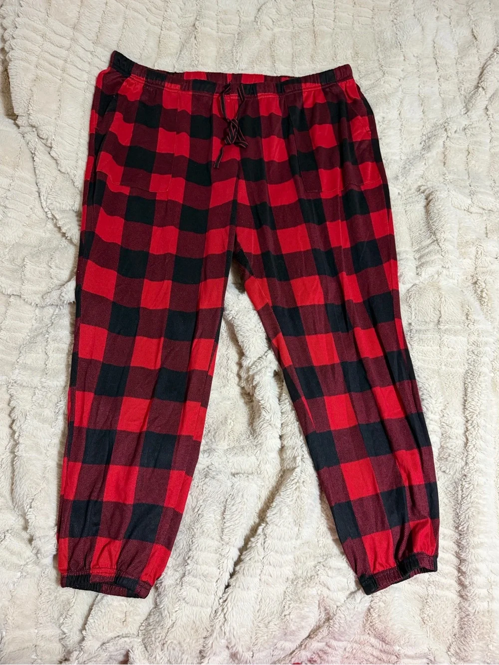 Red and Black Plaid Pajama Pants - Joyspun